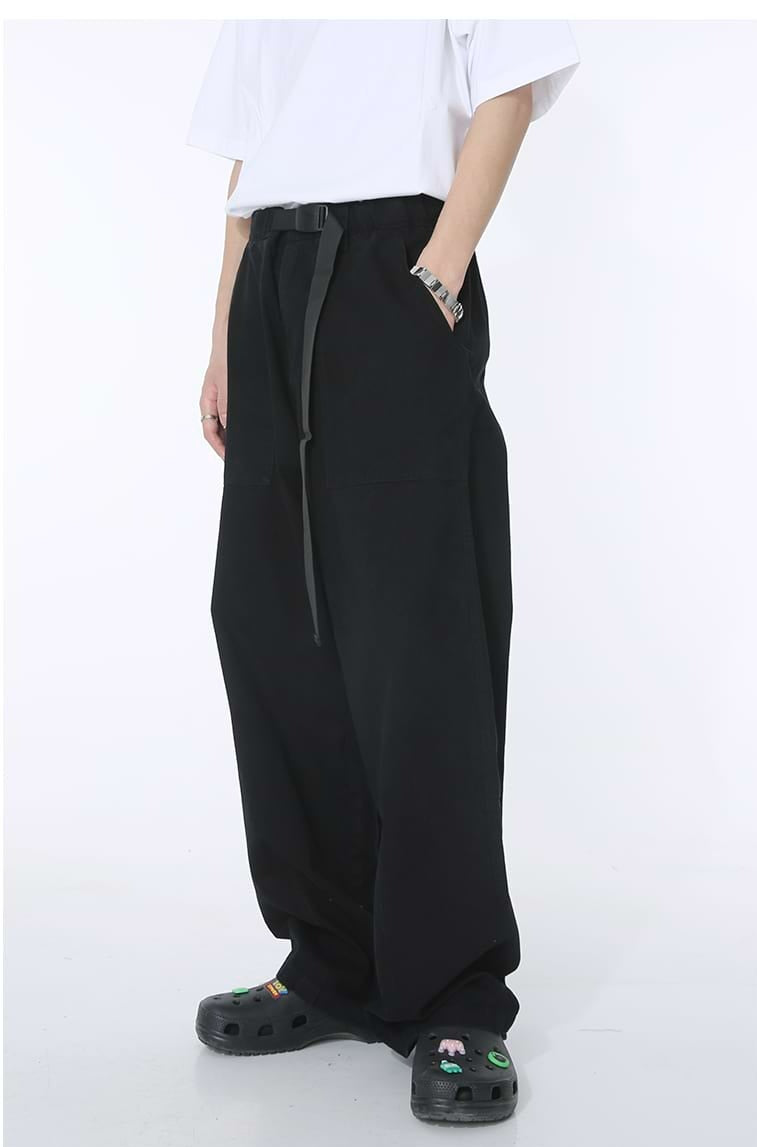 Waist Strap Straight Pants
