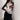 Translucent Color Block Long Sleeve Top