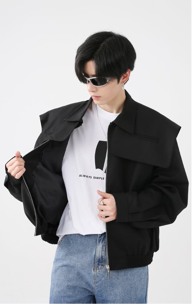 Oversized Shoulder Cape Jacket - nightcity clothing