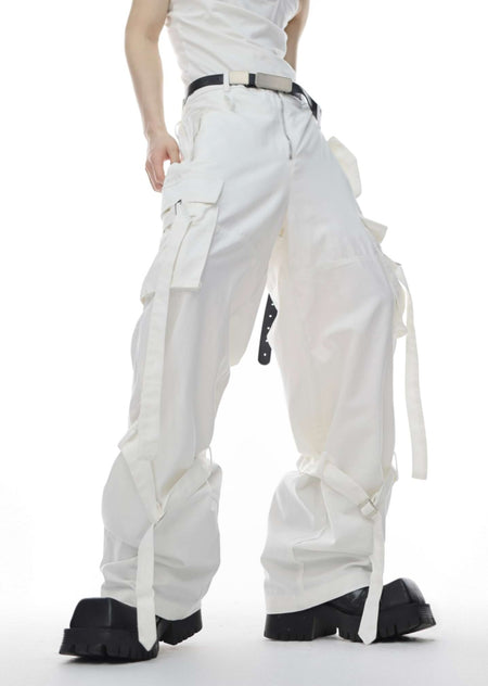 Wide Leg Raver Strap Pants