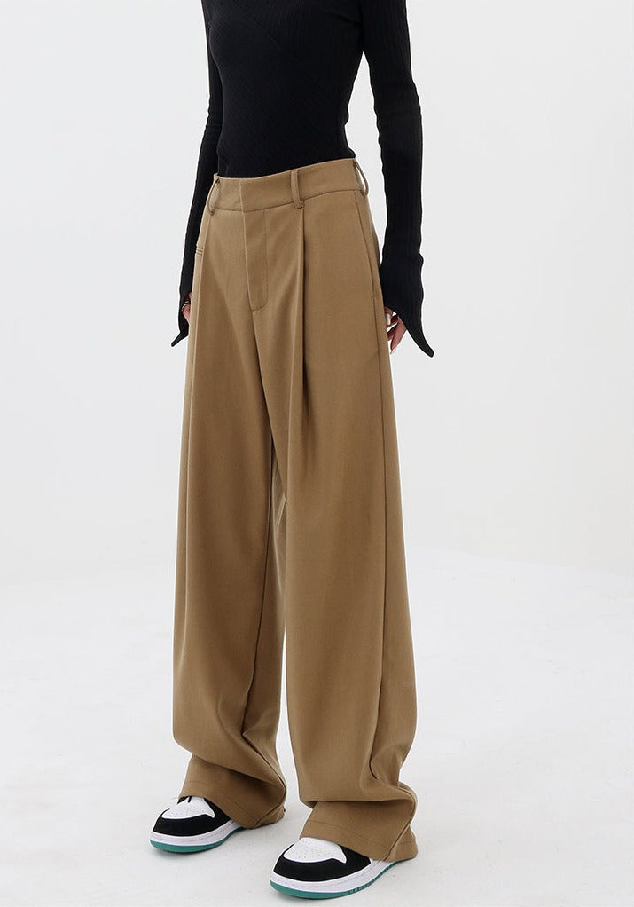 Pleated Straight Fit Pants – nightcity clothing