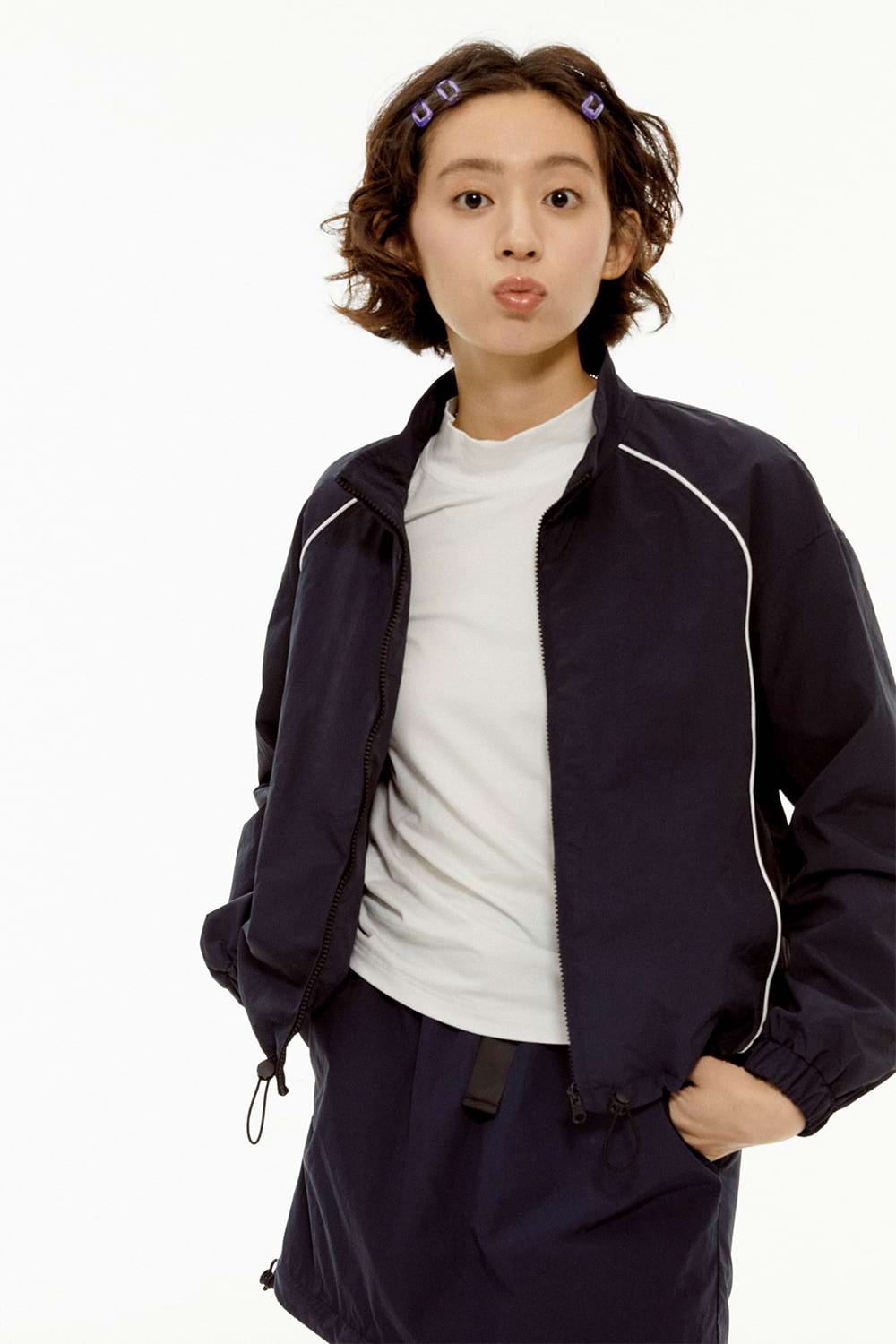 Contrast Strip Track Jacket