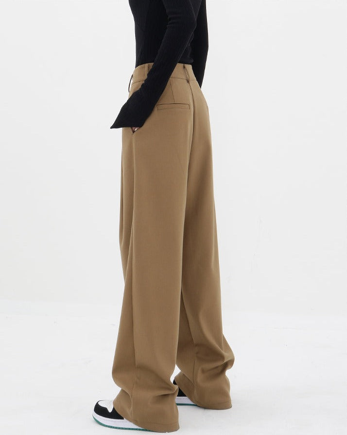 Pleated Straight Fit Pants - nightcity clothing