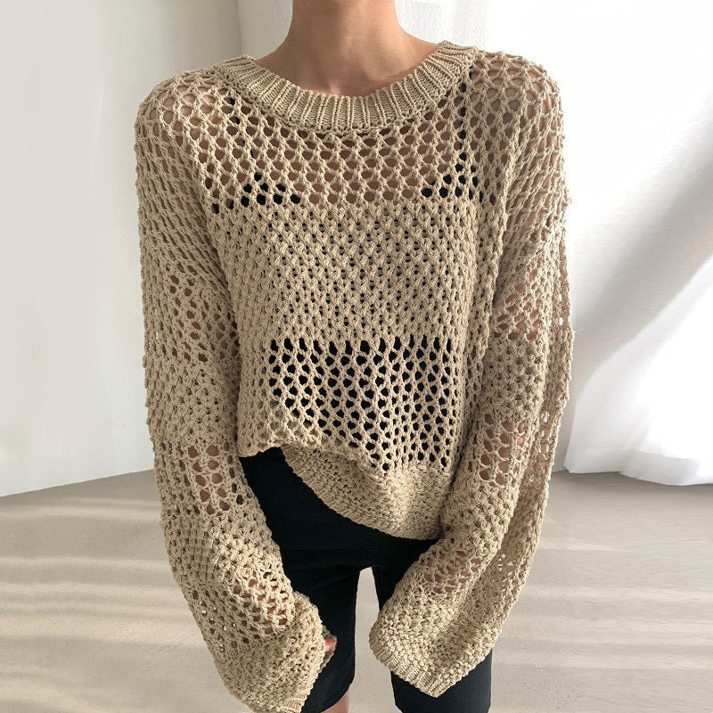 Fishnet Knit Sweater - nightcity clothing