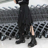 Baggy Belted Ribbon Midi Skirt - nightcity clothing