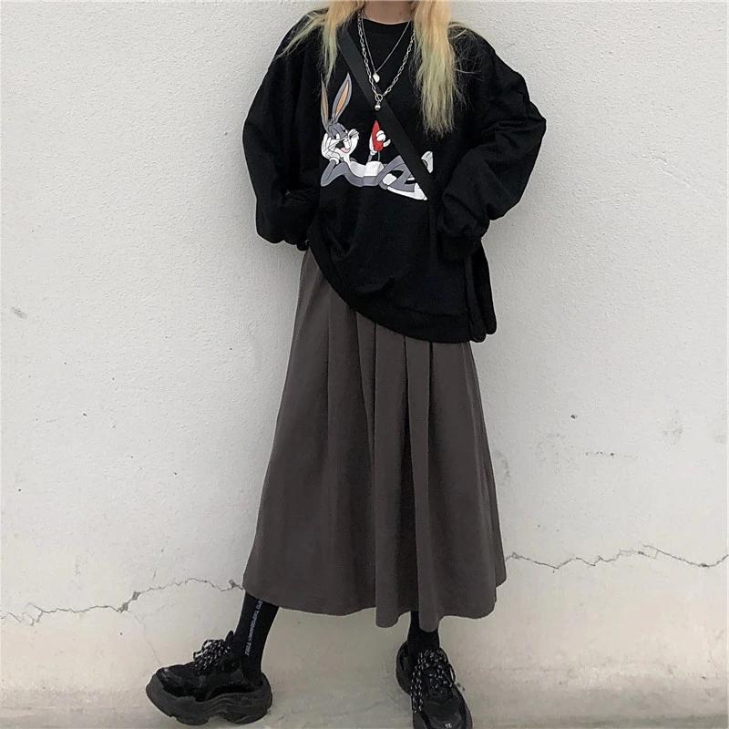 Baggy Midi Skirt - nightcity clothing