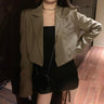 Boxy Slim Cropped Lightweight Blazer - nightcity clothing