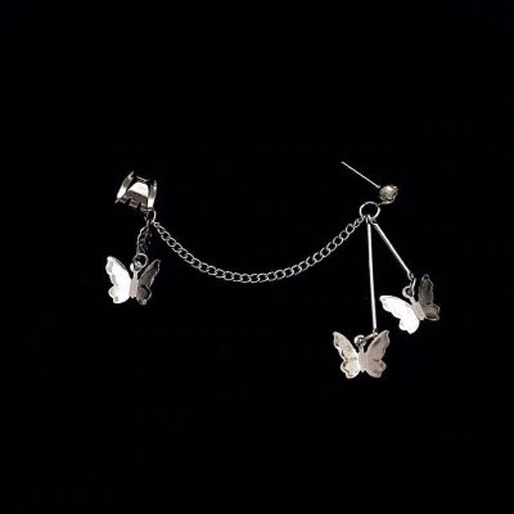 Butterfly Chain Loop Earring - nightcity clothing