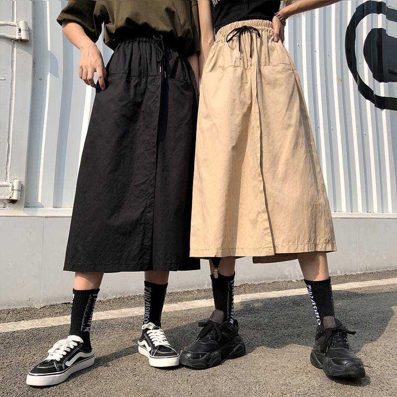 Cargo Split Midi Skirt-Pants - nightcity clothing