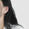 Chain Loop Heart Earring - nightcity clothing