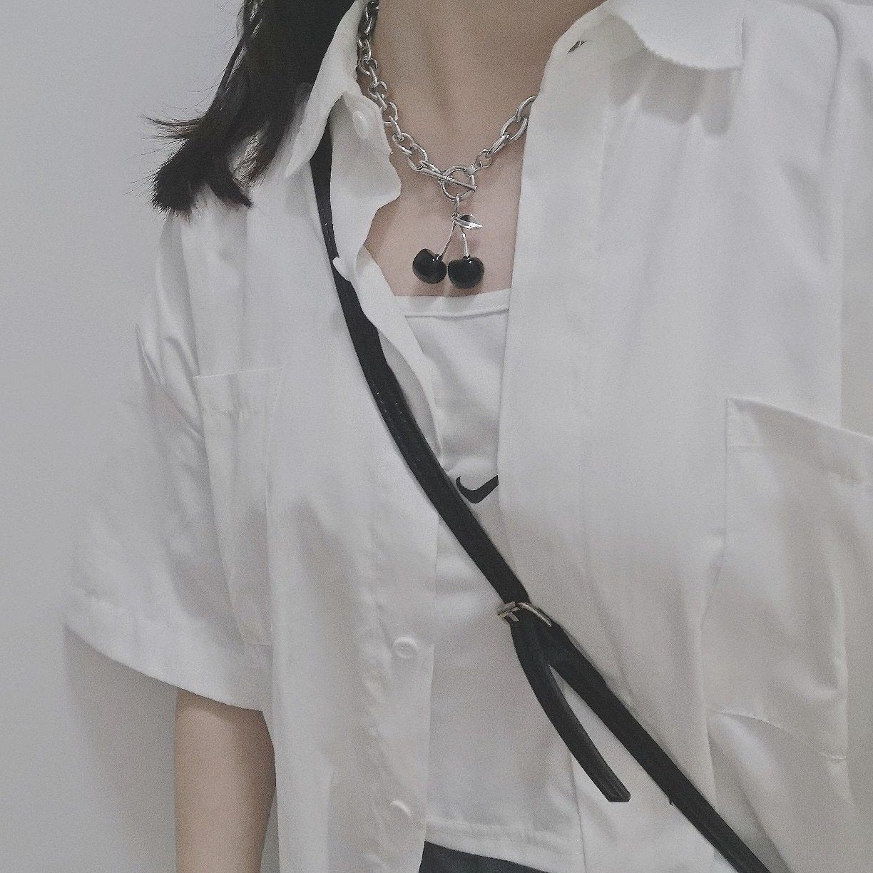 Cherry Pendant Chain Necklace - nightcity clothing