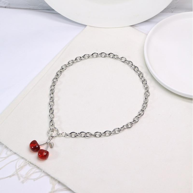 Cherry Pendant Chain Necklace - nightcity clothing