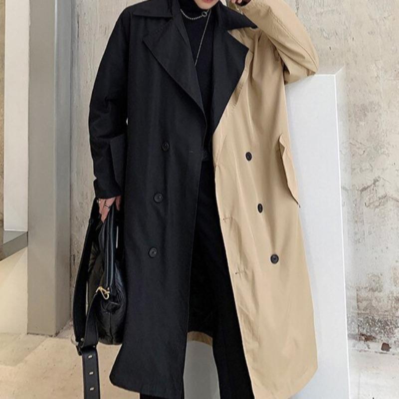 Color Block Trench Coat - nightcity clothing