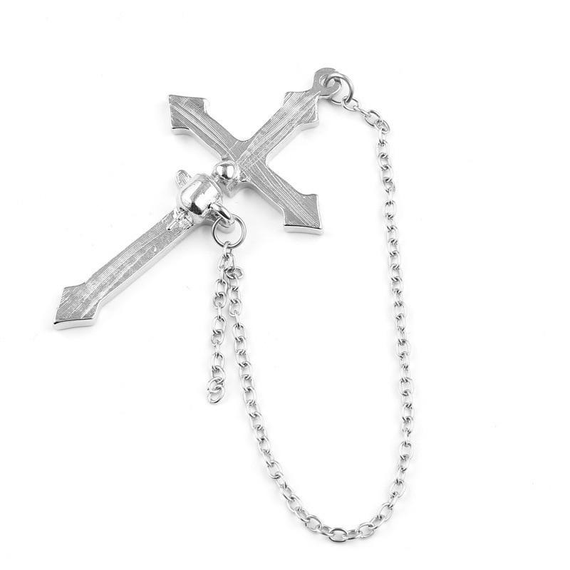 Crucifix Chain Loop Earring - nightcity clothing