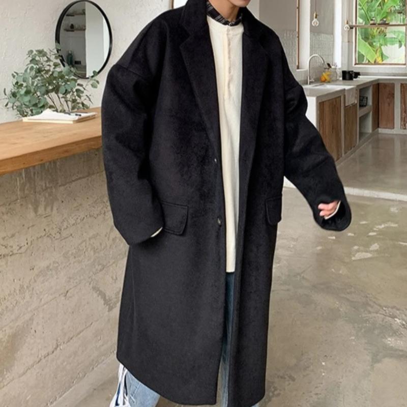 Drop Shoulder Long Overcoat - nightcity clothing