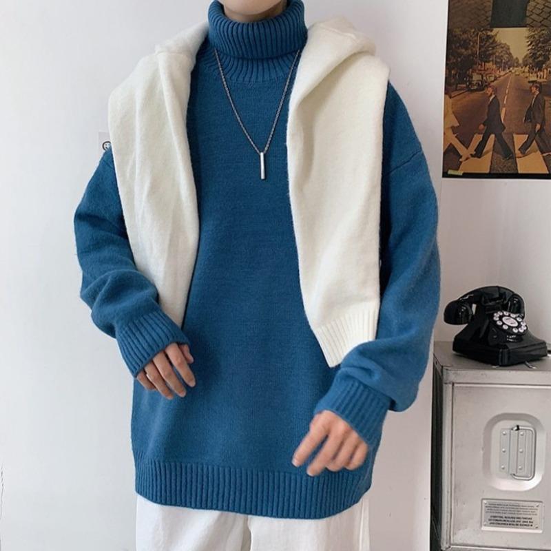 Drop Shoulder Turtleneck Sweater II - nightcity clothing
