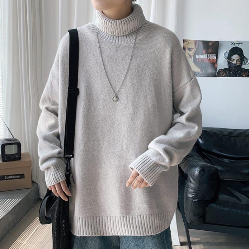 Drop Shoulder Turtleneck Sweater II - nightcity clothing