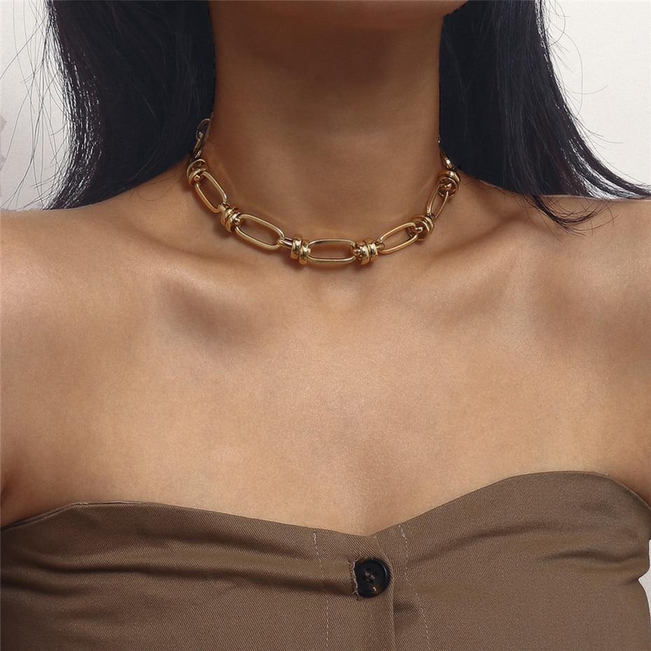 Elliptic Chain Choker Necklace - nightcity clothing