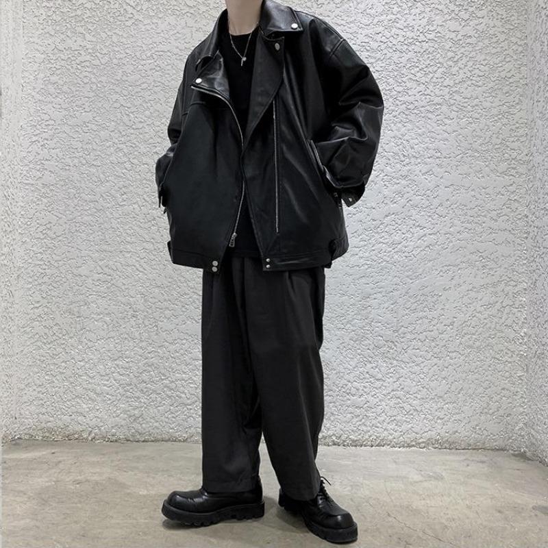 Faux Leather Biker Jacket II - nightcity clothing