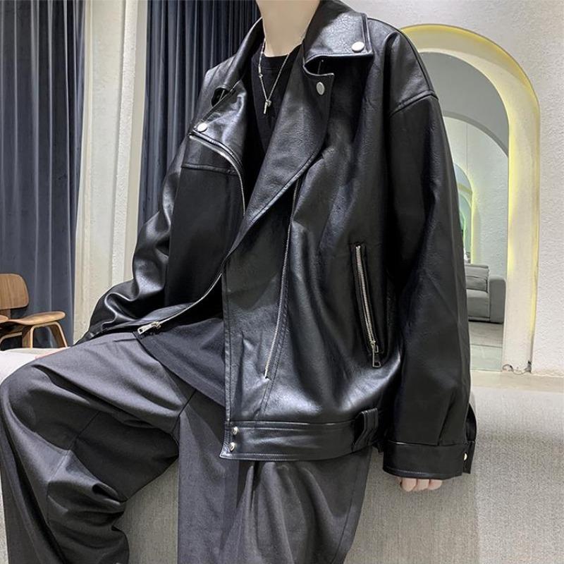 Faux Leather Biker Jacket II - nightcity clothing