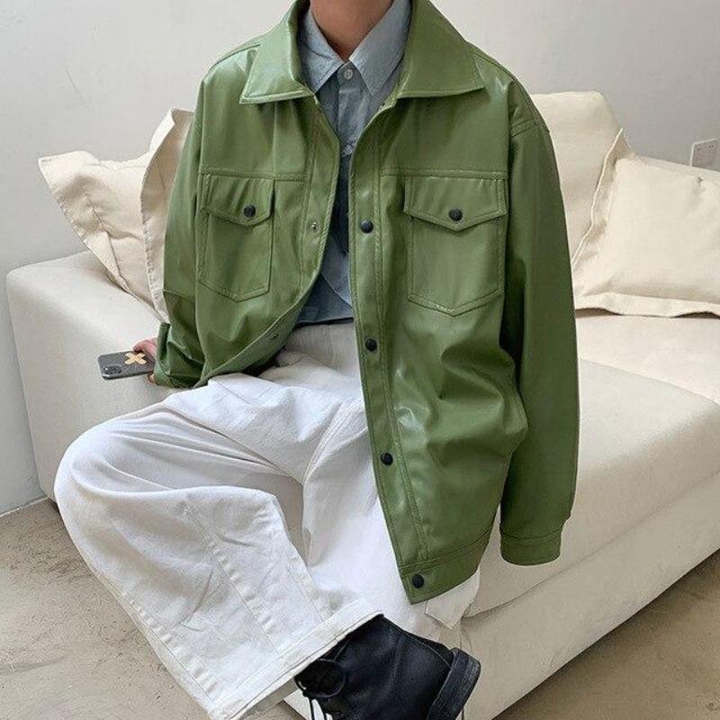 Faux Leather Lightweight Jacket - nightcity clothing