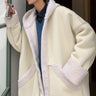 Faux Leather Sherpa-Lined Hooded Jacket - nightcity clothing