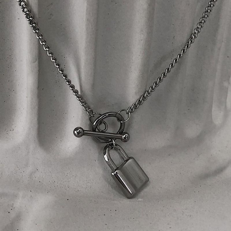 Lock Pendant Chain Necklace - nightcity clothing