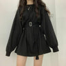 Long Sleeve Belted Dress Tee - nightcity clothing