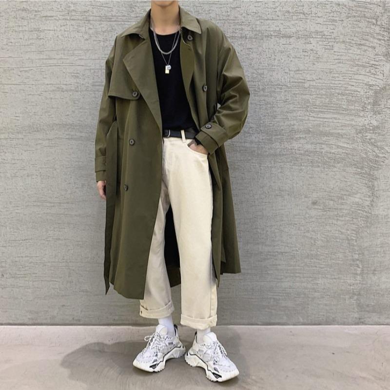 Long Trench Coat with Cuff Strap