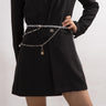 Metal Ball and Lock Pendant Waist Chain - nightcity clothing