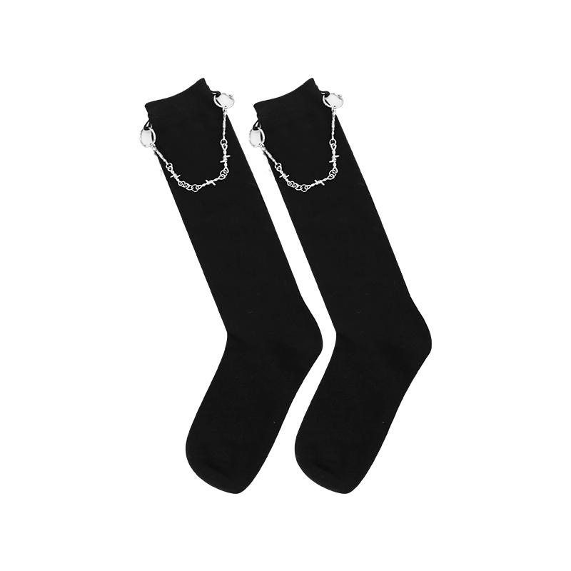 Mid Socks with Thorn Chains - nightcity clothing