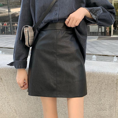 Mini Faux Leather Skirt