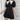 Mini Puff-Sleeve Dress with Cross Collar - nightcity clothing