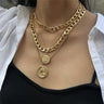 Multi-layer Coin Pendant Necklace - nightcity clothing