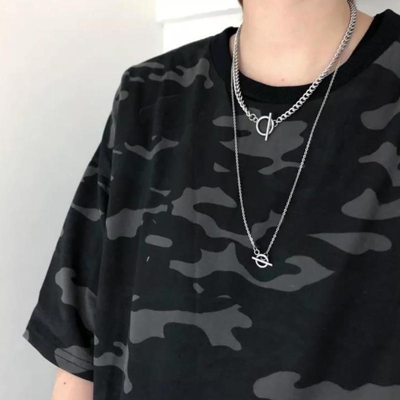 Multi-layer Two-Piece T-bar Chain Necklace - nightcity clothing