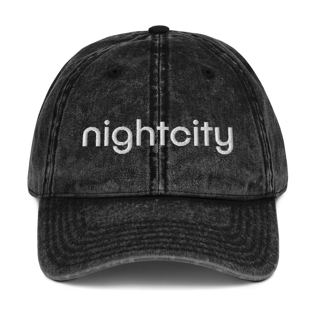 Nightcity Vintage Cotton Twill Cap - nightcity clothing