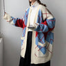 Oversized Argyle Plaid Knit Cardigan - nightcity clothing