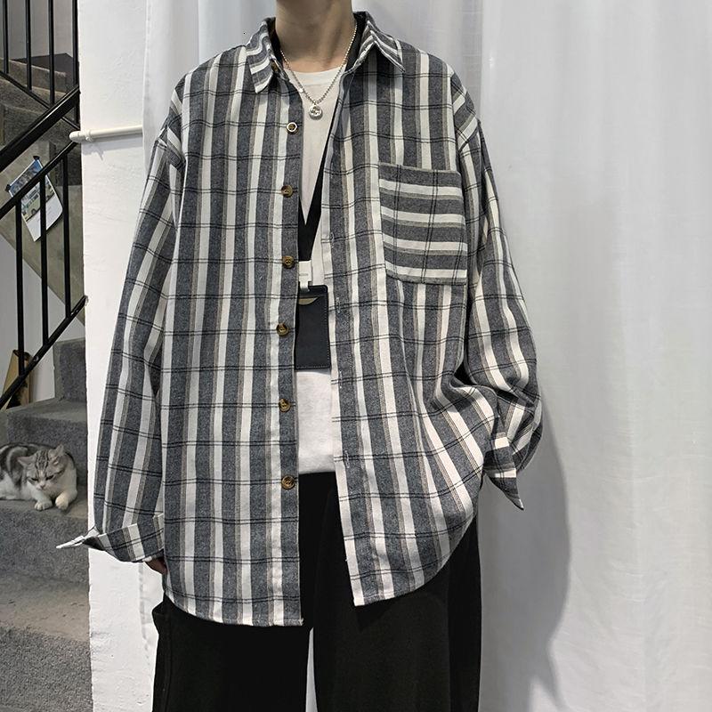 Oversized Classic Plaid Shirt - nightcity clothing