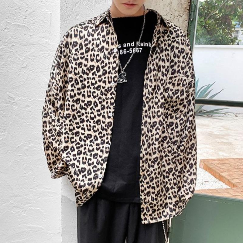 Oversized Leopard Print Shirt - nightcity clothing