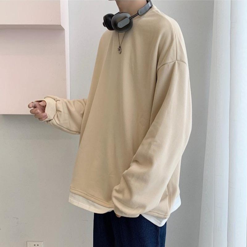 Oversized Mock Two-Piece Long-Sleeve Tee - nightcity clothing