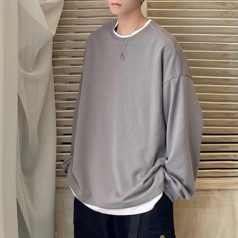 Oversized Mock Two-Piece Long-Sleeve Tee - nightcity clothing