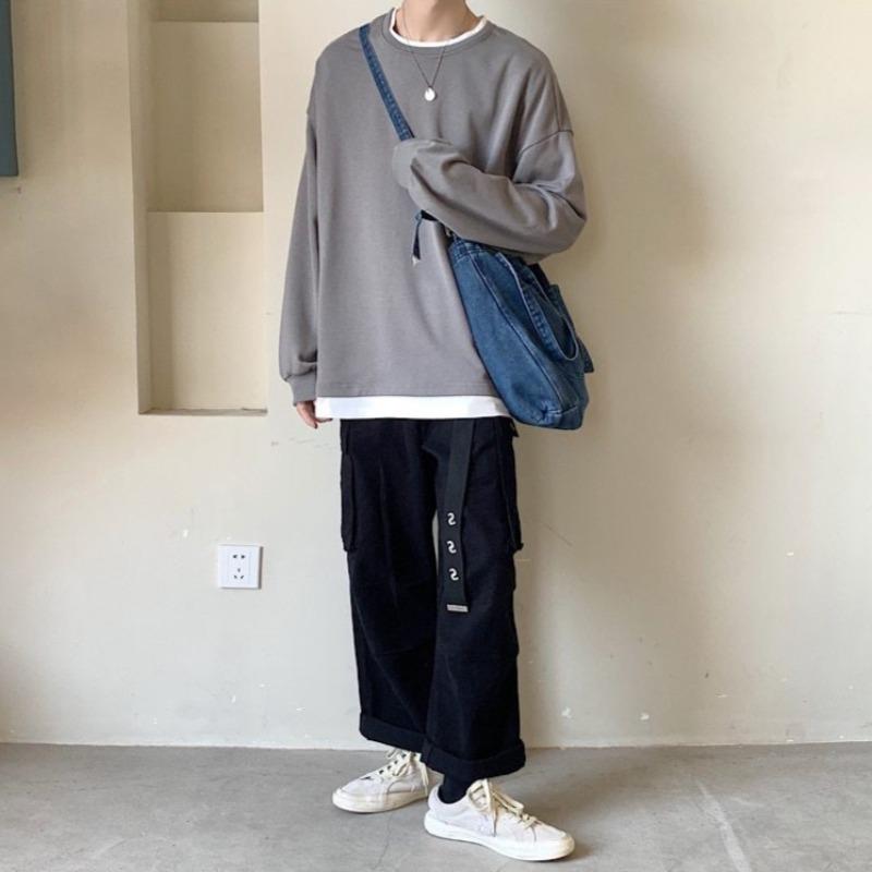 Oversized Mock Two-Piece Long-Sleeve Tee - nightcity clothing