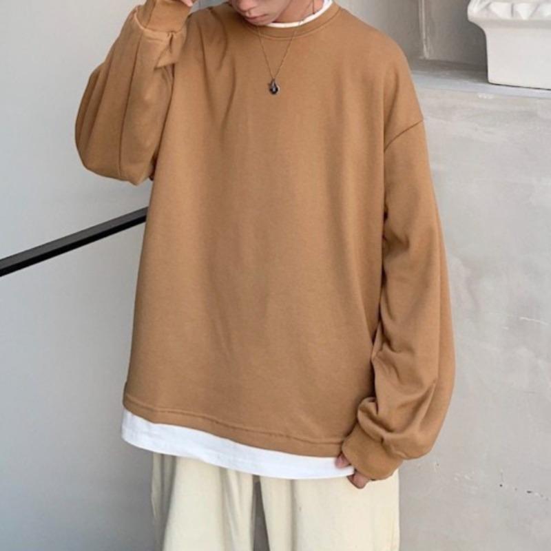 Oversized Mock Two-Piece Long-Sleeve Tee - nightcity clothing