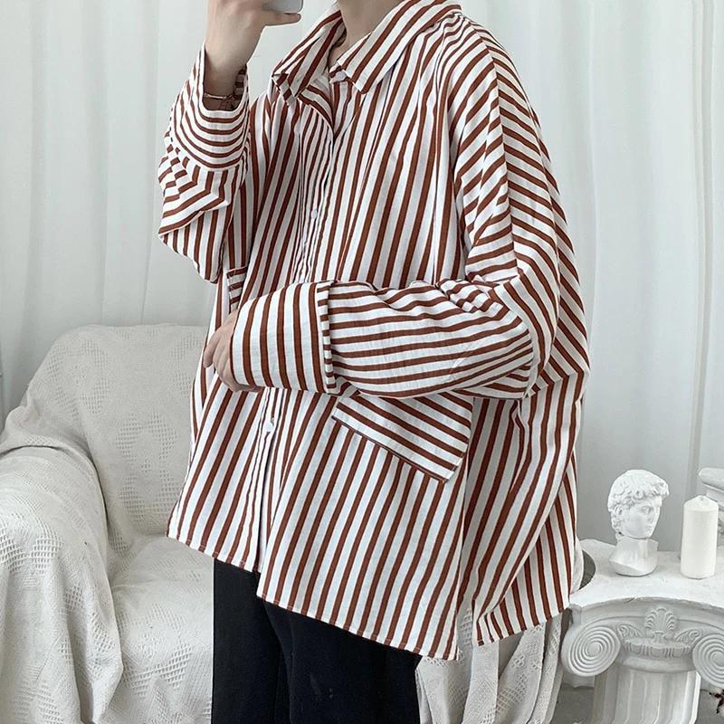 Oversized Striped Shirt - nightcity clothing