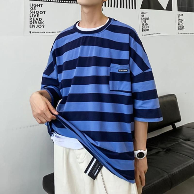 Oversized Striped Tee - nightcity clothing
