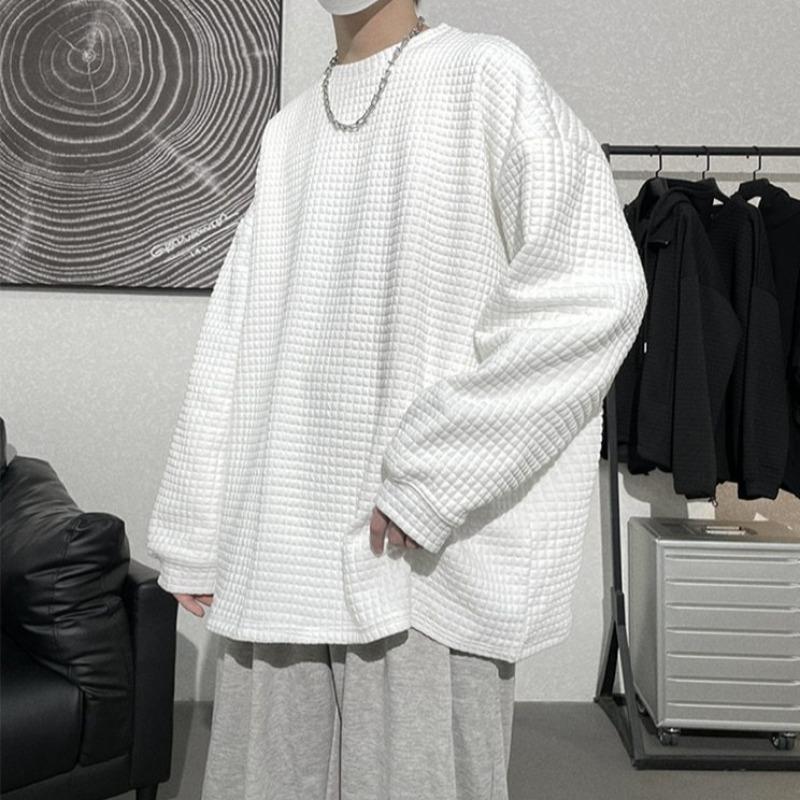 Oversized Textured Lightweight Sweatshirt - nightcity clothing