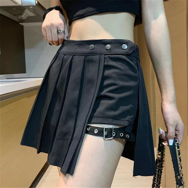 Sporty Asymmetrical Pleat Skirt - Ready to Wear 1A91VU