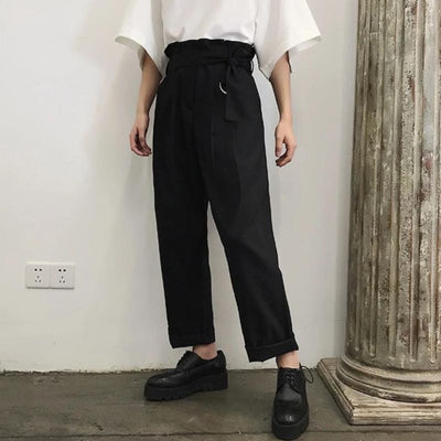 Pleated High Waist Suit Trousers
