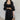 Puff Three-Quarter Sleeve Midi Dress with Square Neckline - nightcity clothing