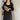 Puff Three-Quarter Sleeve Midi Dress with Square Neckline - nightcity clothing